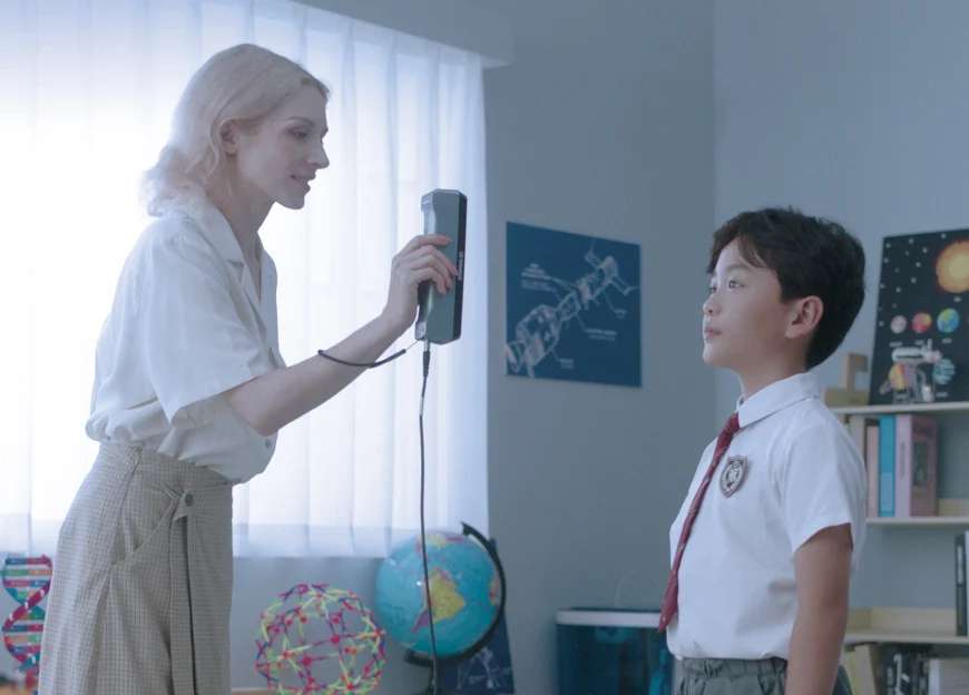 EinStar láser Clase 1 seguro para los ojos durante escaneo de personas, con modo captura de cabello activado