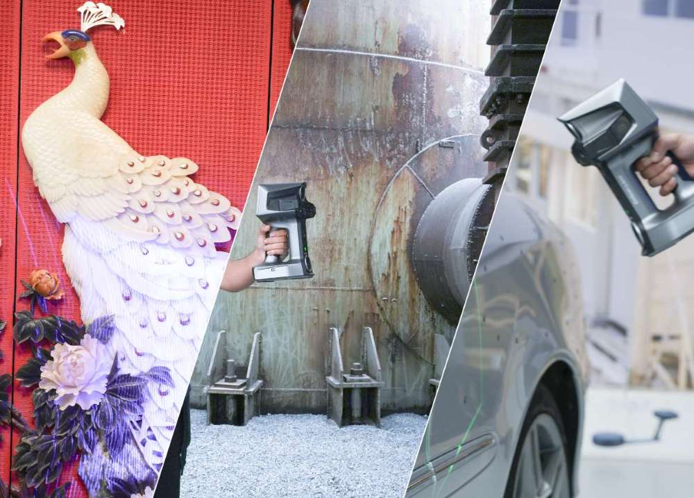 Tres modos de escaneo del EinScan Libre: Láser HD, IR Rápido e IR Adaptativo en un solo dispositivo