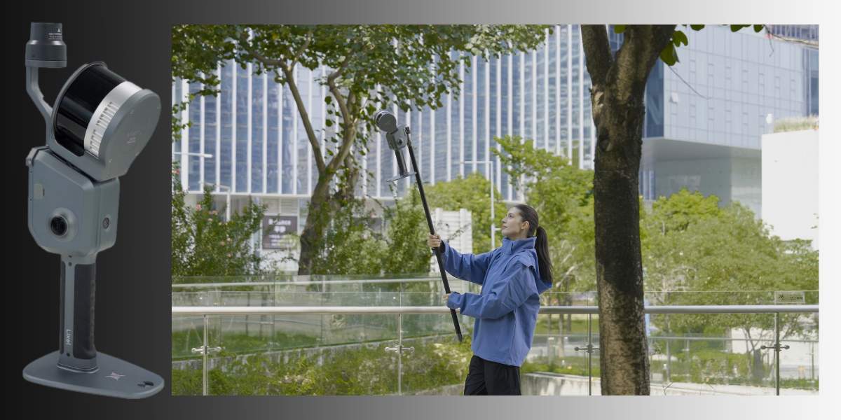 Kit de postes para escáner 3D, 2 m, foto en uso