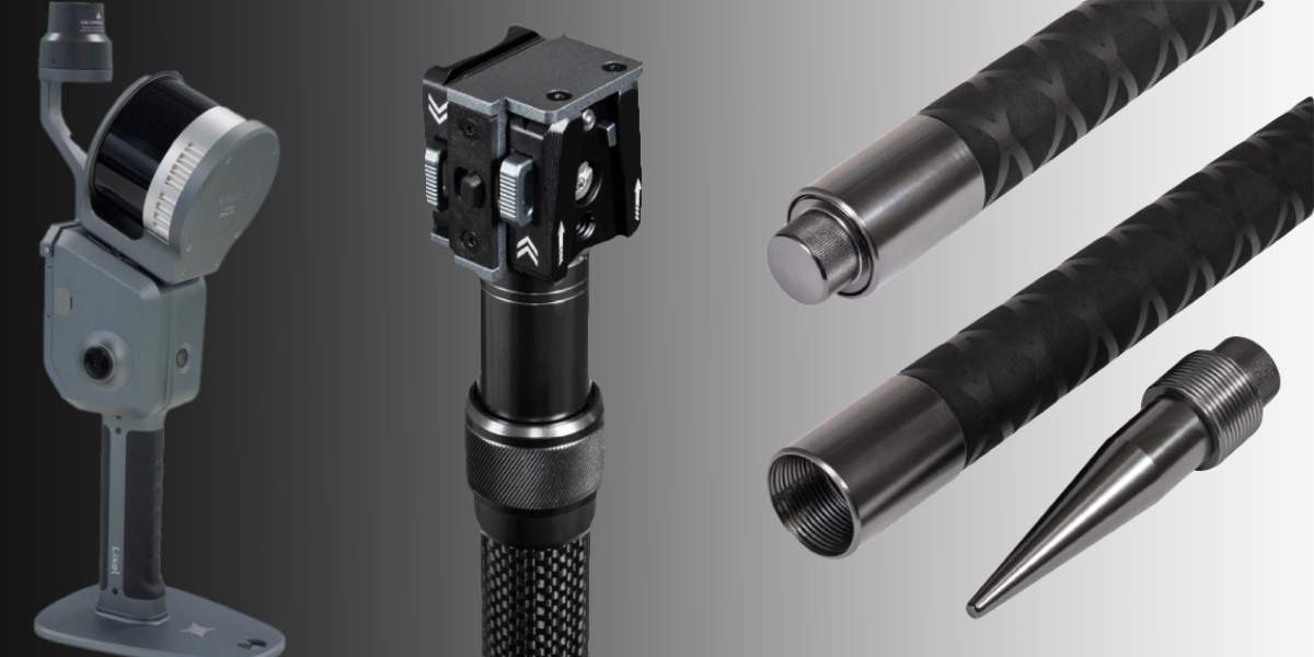 XGRIDS L2 Pro Extension Pole Kit desmontado