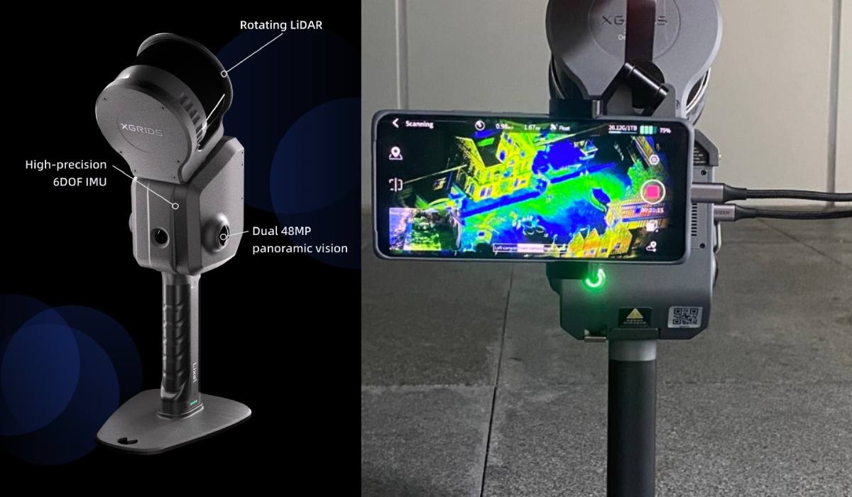 Escáner 3D XGRIDS L2 Pro 32/300 Standard Package: módulos de trabajo