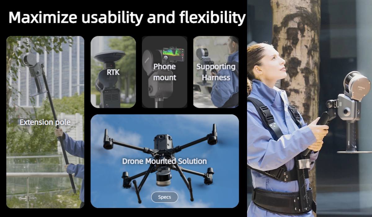 Áreas de uso del escáner 3D XGRIDS L2 Pro 32/300