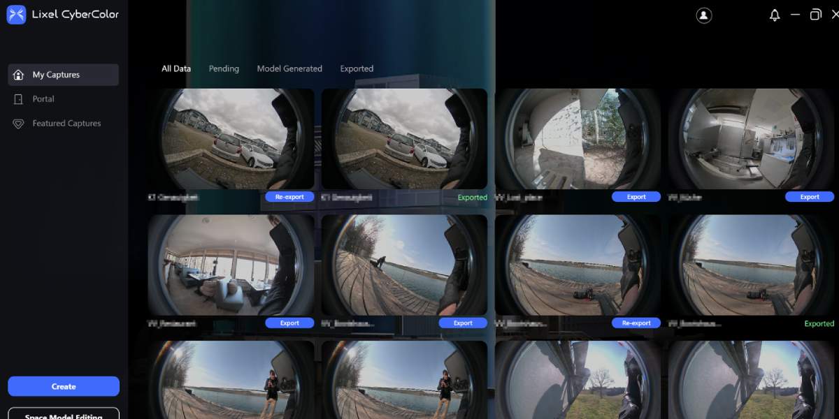 Capacidades del Software XGRIDS Lixel Cyber Color Yearly para escaneo 3D