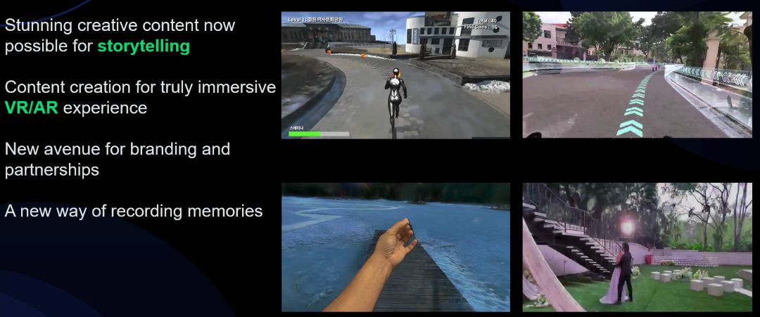 Ejemplos de contenido inmersivo VR y AR creados a partir de modelos 3D del XGRIDS PortalCam para narrativa y marca