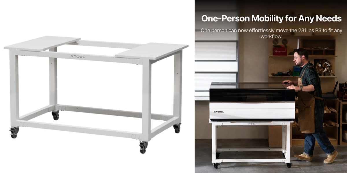 xTool Mobile Workstand – Mesa Móvil para Grabadoras, foto