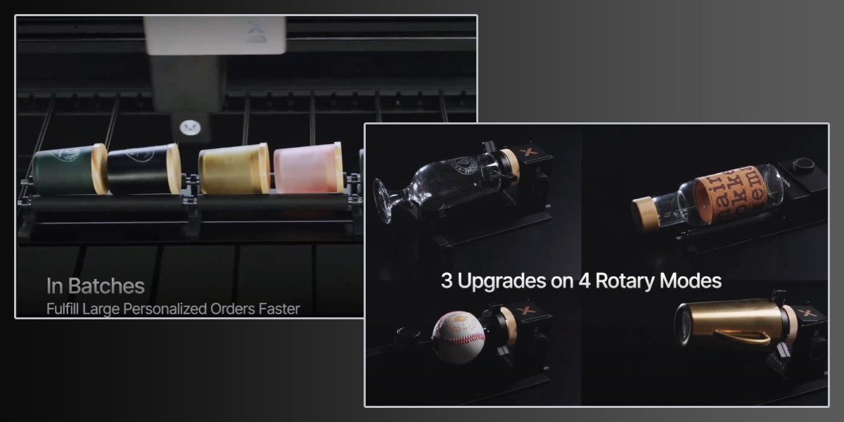 Grabado en cilindros y esferas con el accesorio xTool RA3