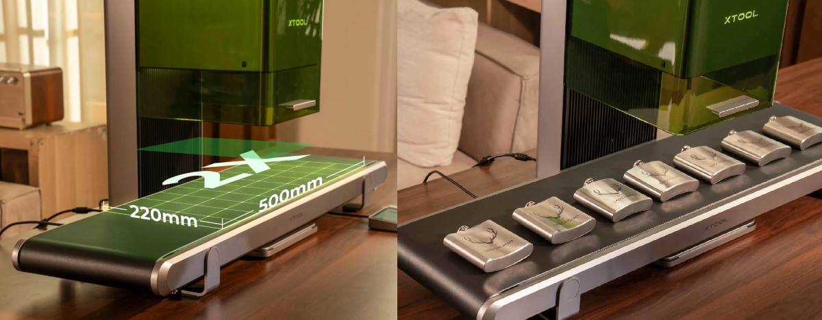 Transportador Automático Streamline™ para grabadoras láser xTool F2 y F1 Ultra, foto