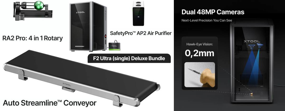 xTool F2 Ultra (single) Deluxe Bundle: set para grabado láser, foto