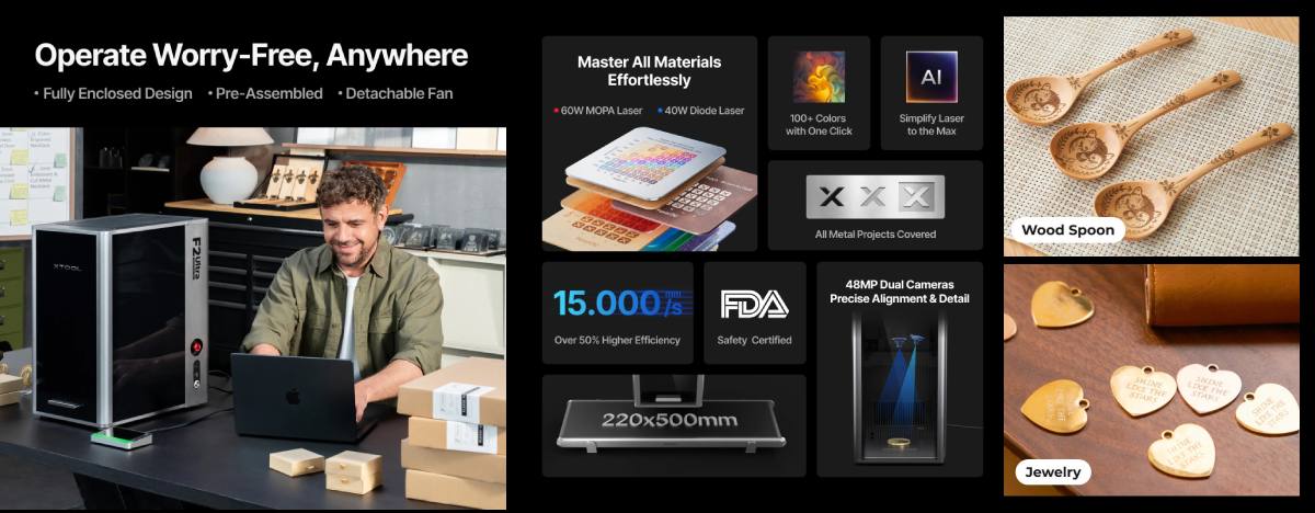 Capacidades de grabado láser xTool
