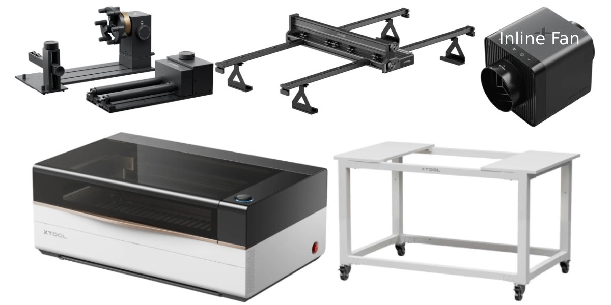 xTool P3 Versatile Bundle: contenido del kit