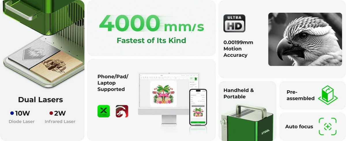 Grabadora láser portátil xTool F1