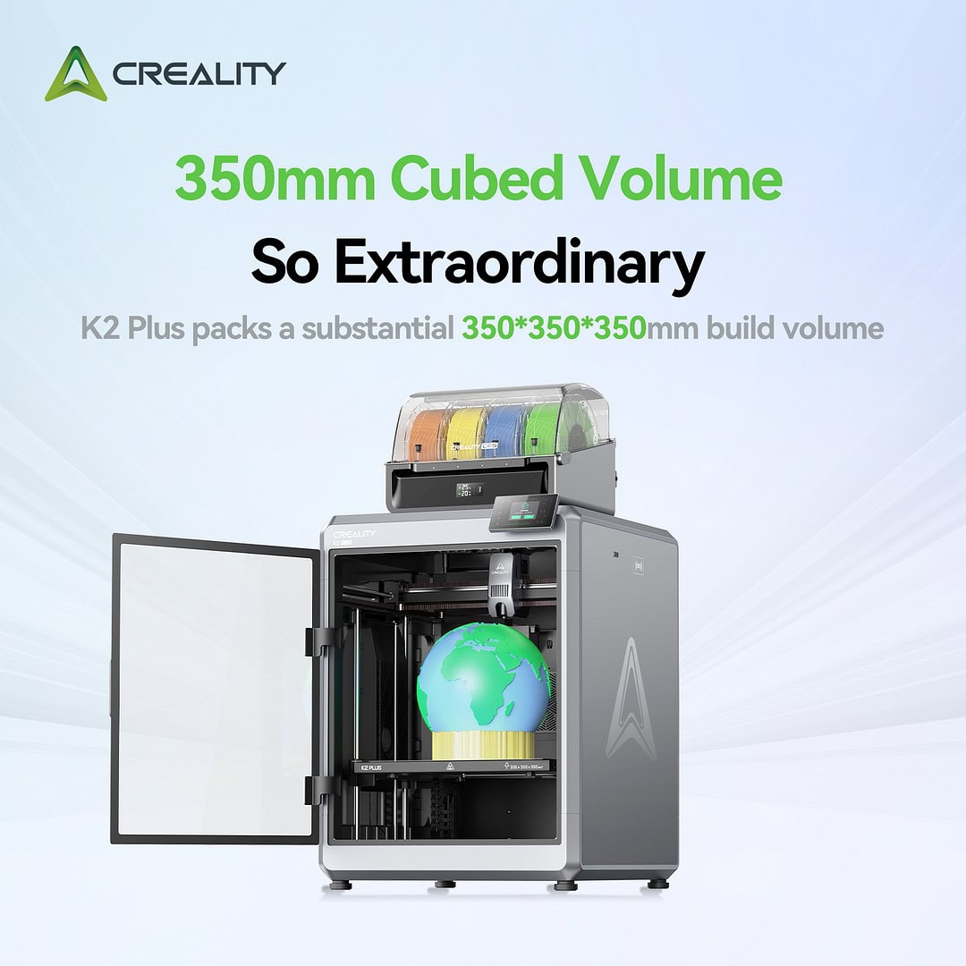 Impresora 3D Creality K2 Plus - volumen de impresión 350*350*350 mm