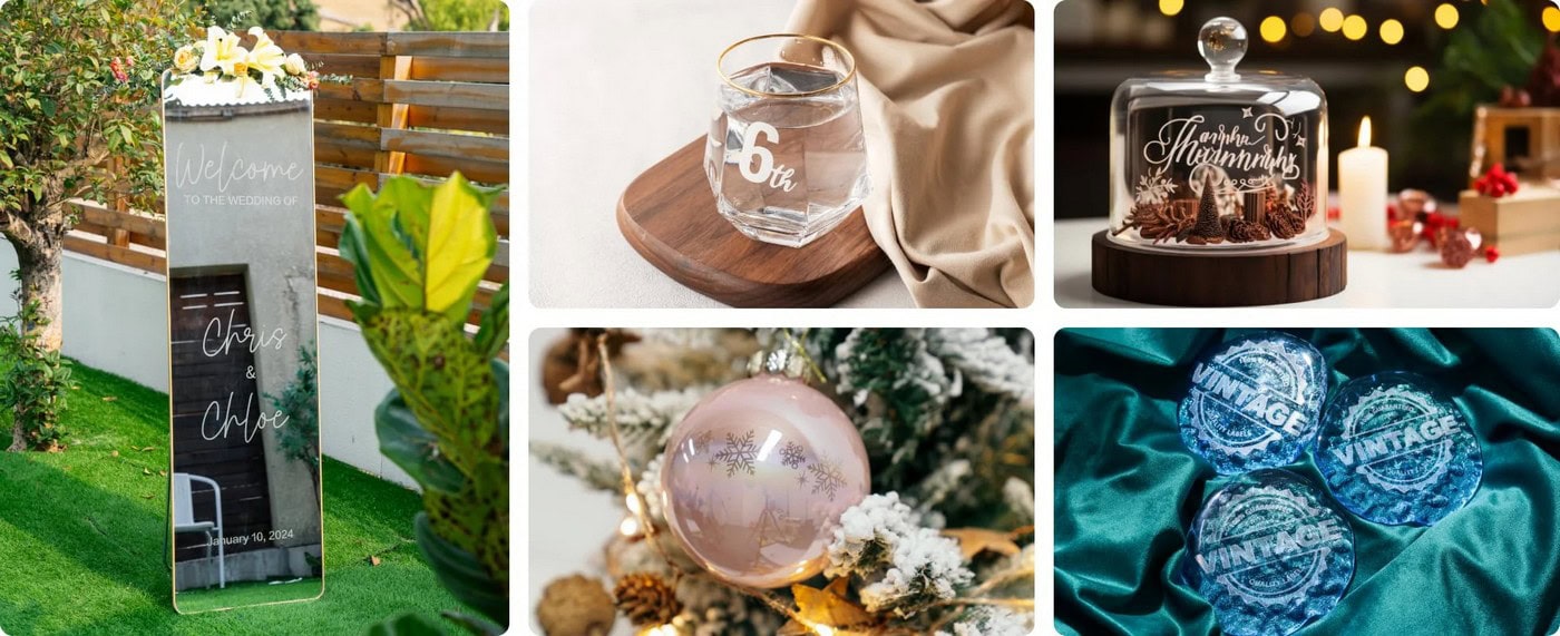 Grabado láser en vidrio