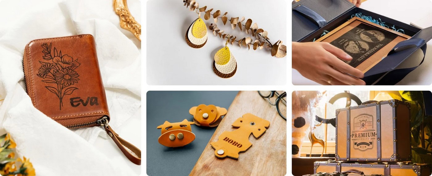 Corte y grabado láser en cuero