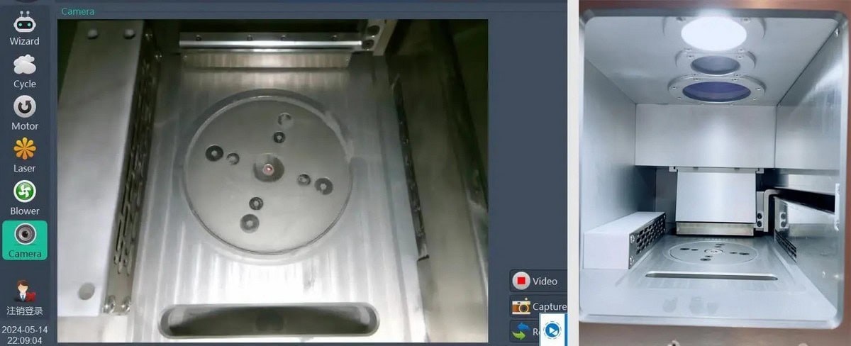 La integración de la cámara ayuda a controlar fácilmente el proceso de impresión