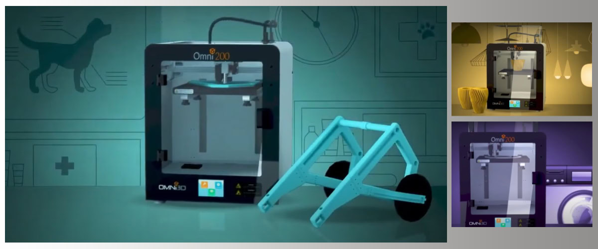 Impresora 3D de escritorio Omni200 CF: aplicación