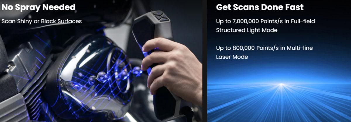 Escaneo rápido y preciso Revopoint MetroX 3D