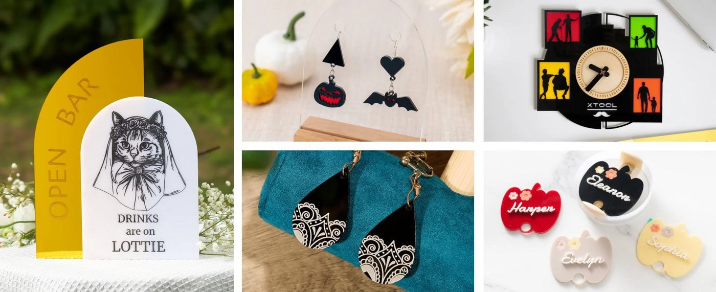 El módulo láser para la grabadora xTool M1 Ultra 20W trabaja en acrílico