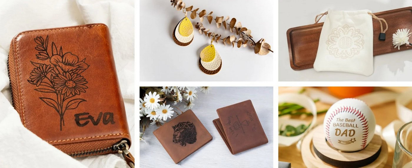 El módulo láser para la grabadora xTool M1 Ultra - trabaja en cuero