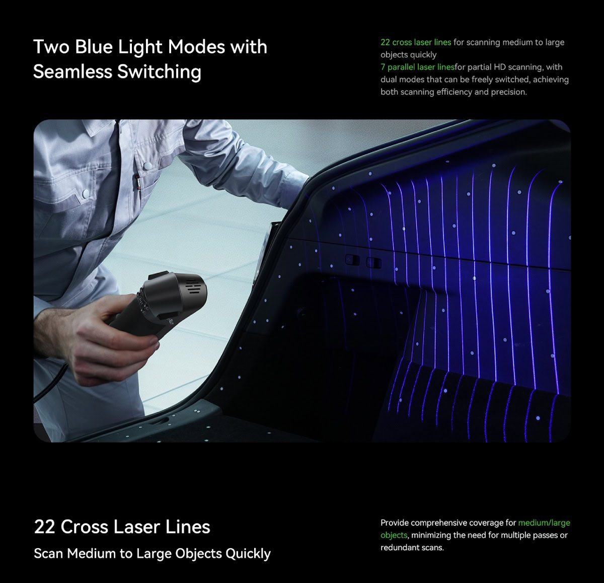 Escaneo de objetos negros y metálicos sin spray