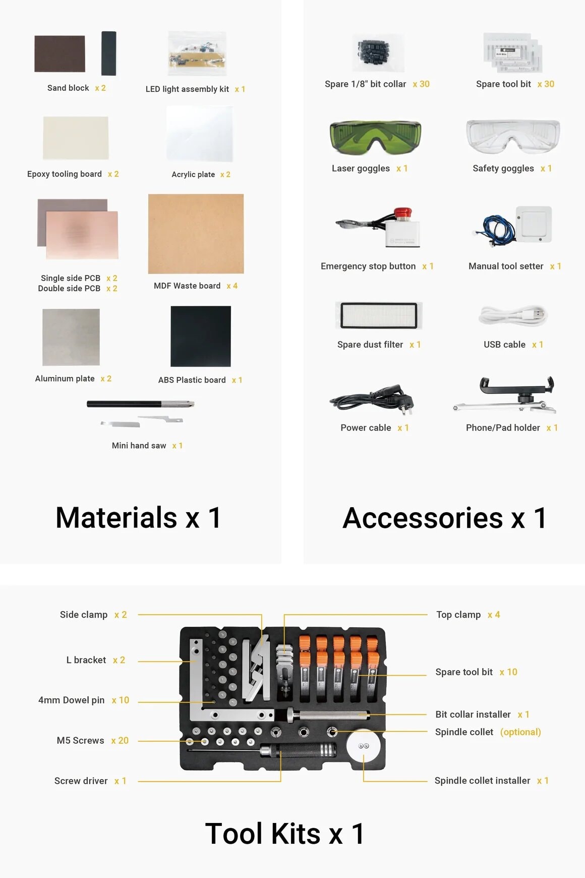 Fresa CNC de escritorio Carvera - ¿qué hay en la caja?