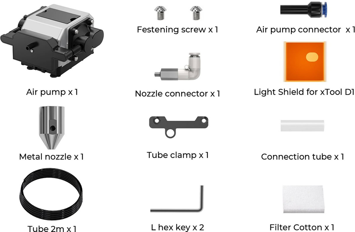 Filtro de aire para la grabadora láser xTool D1 Air Assist Set 1.5